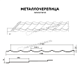 Металлочерепица МЕТАЛЛ ПРОФИЛЬ Ламонтерра (VikingMP E-20-9005-0.5)