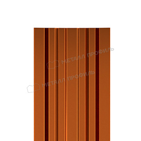 Штакетник металлический МЕТАЛЛ ПРОФИЛЬ LАNE-T 16,5х99 (AGNETA-20-Copper\Copper-0.5)