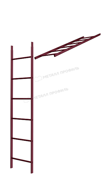 Лестница кровельная стеновая дл. 1860 мм без кронштейнов (3005) ― приобрести в нашем интернет-магазине по доступной цене.