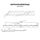 Металлочерепица МЕТАЛЛ ПРОФИЛЬ Ламонтерра (ПЭП-01-8017-0.45)